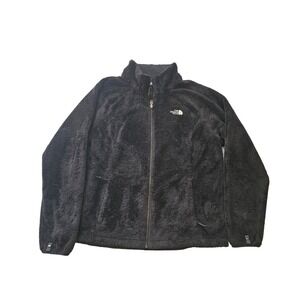 The North Face Osito Fleece Jacket Womens XL Black Full Zip Soft High Pile Plush